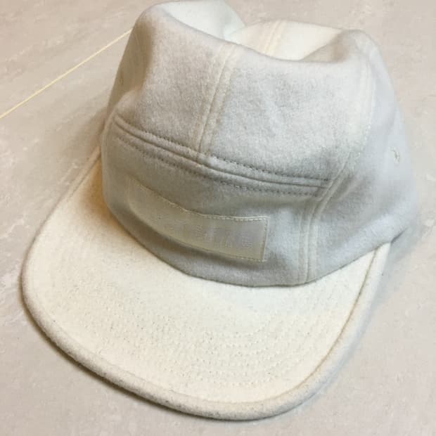 슈프림 화이트 울 캠프캡