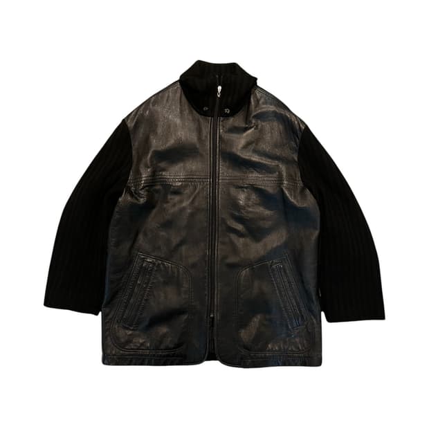 Antrope 양가죽 니트 도킹 코트