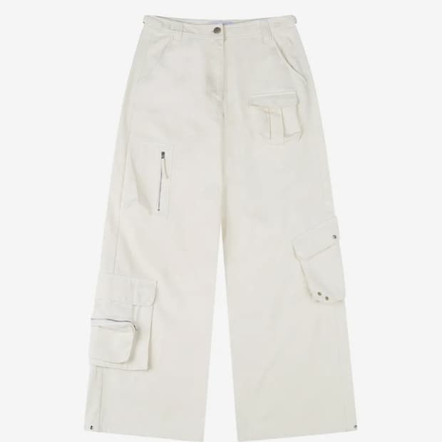 MULTI POCKET CARGO PANTS [CREAM]