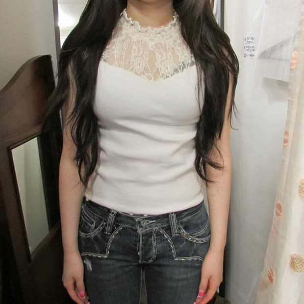 jpn vintage lace sleeveless