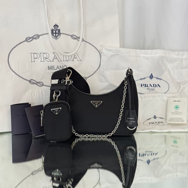 [새상품급/풀구성] 프라다 리나일론 2005 리에디션 테수토 호보백