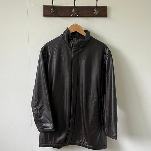 SIMPLE LIFE 브라운 아카이브 레더자켓