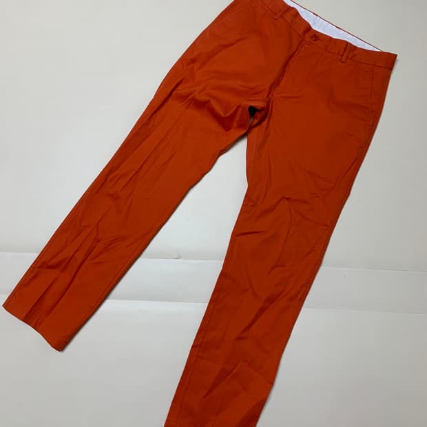 라코스테 오렌지색 치노팬츠 