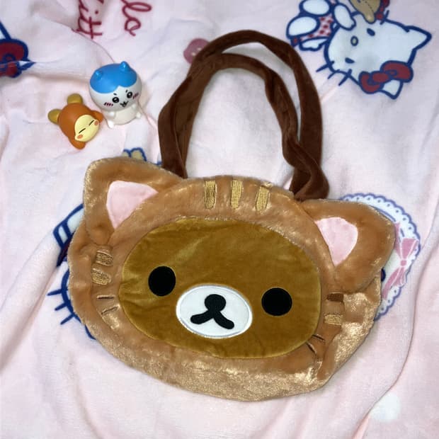 고전 리락쿠마 고양이 가방 토트백