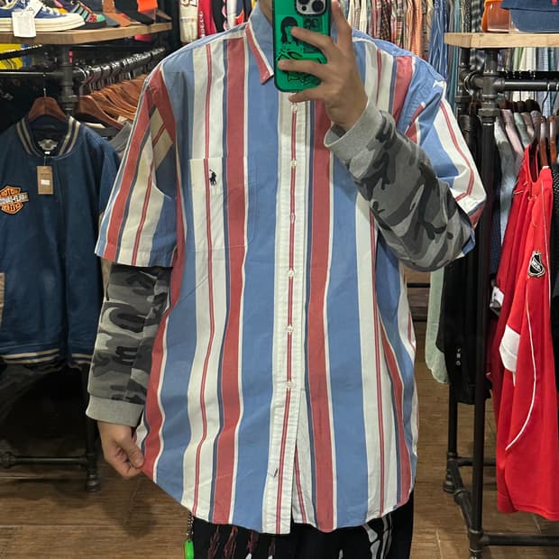 [HI] 폴로 랄프로렌 클래식 반팔셔츠 핑크/블루