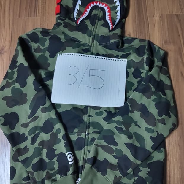 베이프 샤크후드 녹계 새상품 m