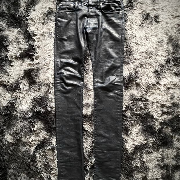 Dior Homme mud-coated jeans