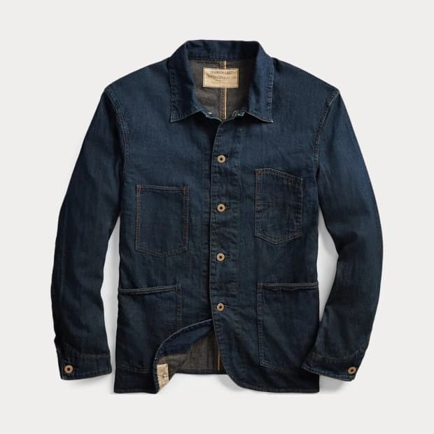 XL 더블알엘 셀비지 데님 엔지니어 코트