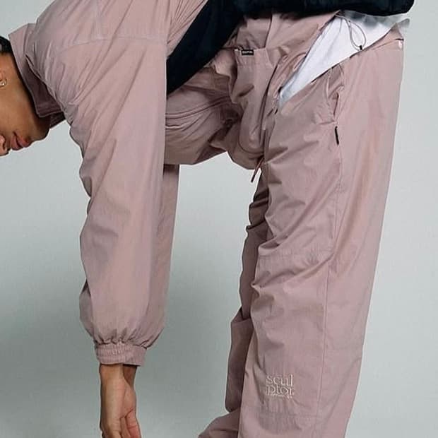 스컬프터 트리플 스티치 윈드브레이커 트랙팬츠 바람막이 세트 셋업 핑크