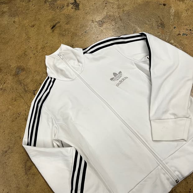 [정품/115] 아디다스 흰색 삼선 트랙탑 져지 b15