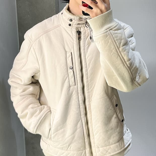 아르마니익스체인지 쉐르파 라이닝 바이커 자켓