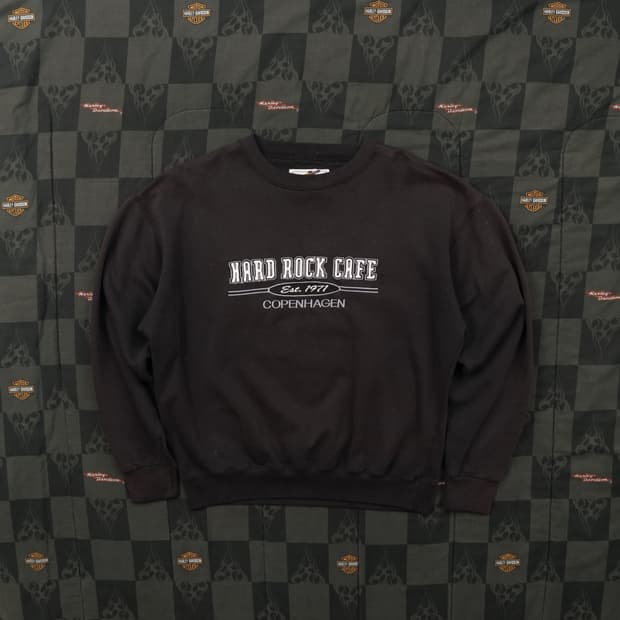 90s 하드락 카페 맨투맨 스웻셔츠