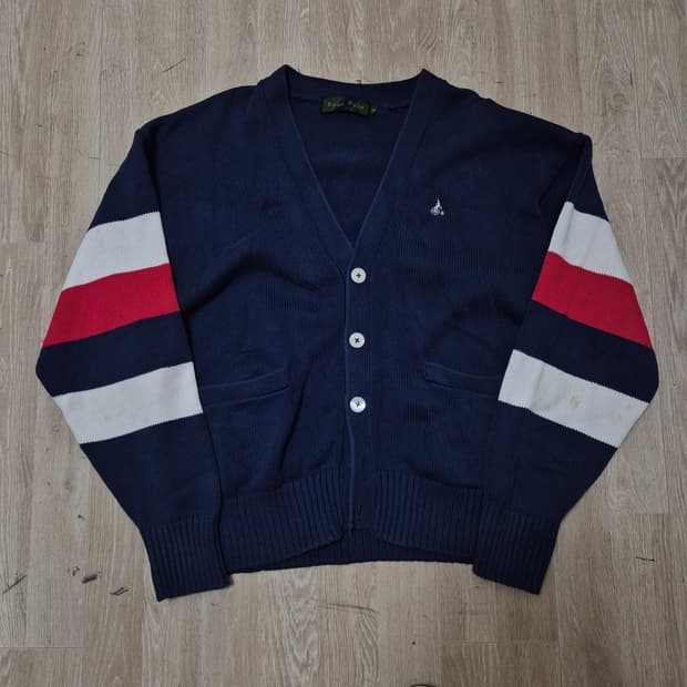 빈폴 배색 니트 가디건 L(100)