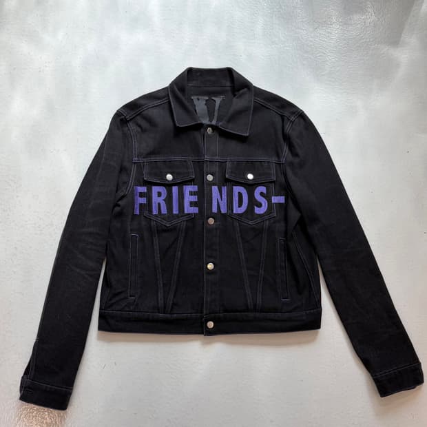 Vlone 프렌즈 데님자켓 퍼플
