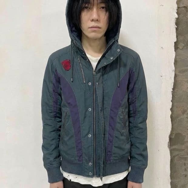 디젤  하프집업 파라슈트 후디 자켓