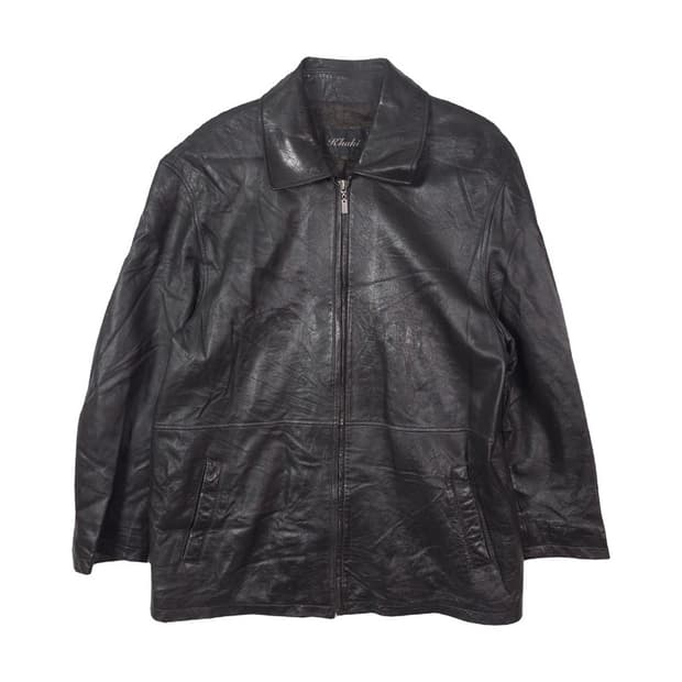 KHAKI 리얼 램스킨 양가죽 싱글 레더 자켓 XL