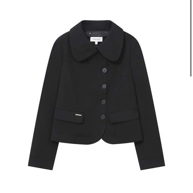 미세키서울 omoi round collar blazer black