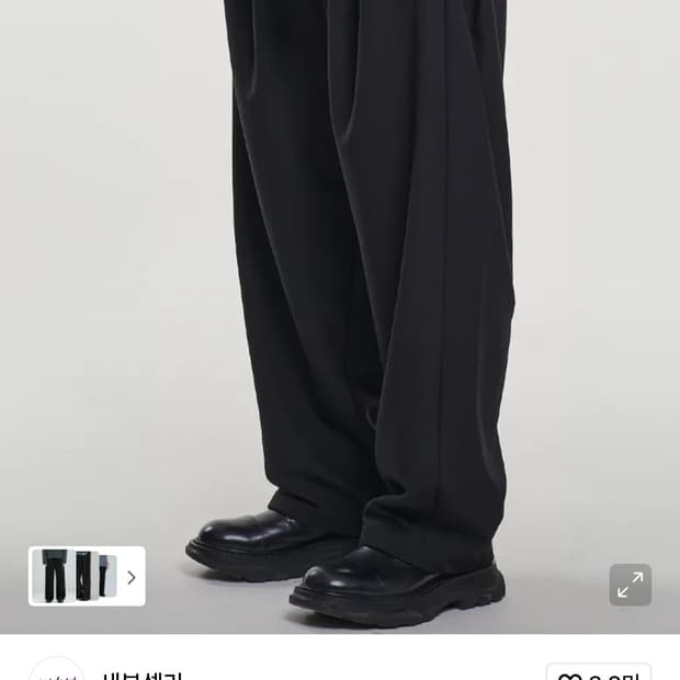 [32] 세븐셀라 멀티턱 슬랙스 블랙 새상품