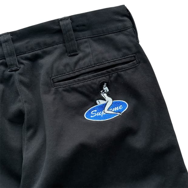 슈프림 핀업 치노 팬츠 블랙