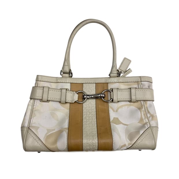 코치 y2k 화이트 버클 토드백