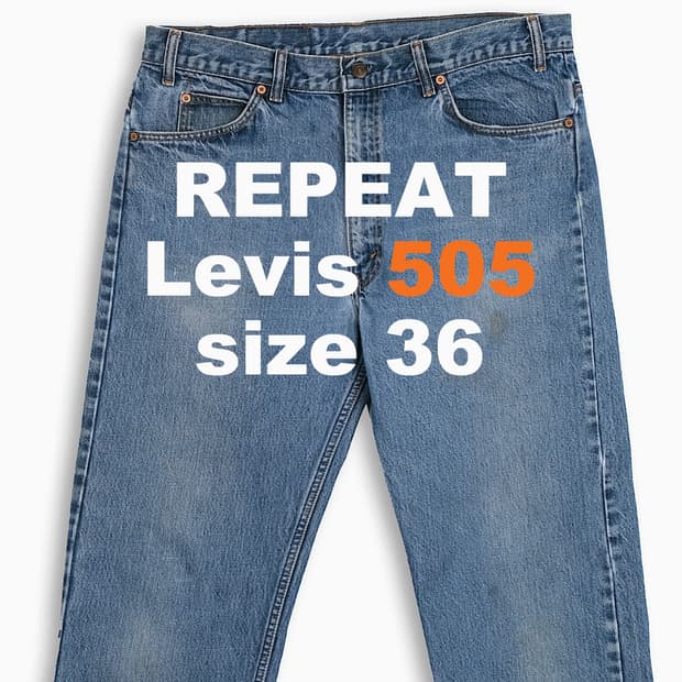 리바이스 505 오렌지탭 중청 90s 36 인치 OR5053897