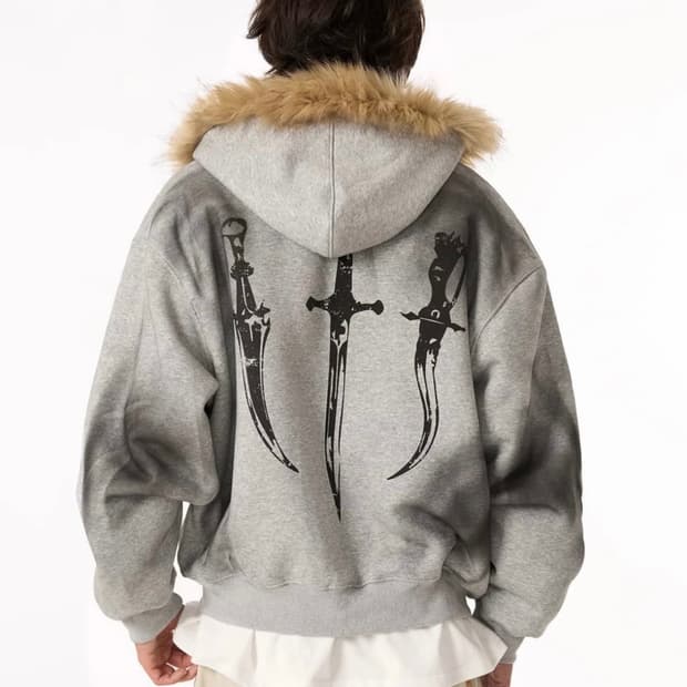 thesupermade 퍼 후드집업