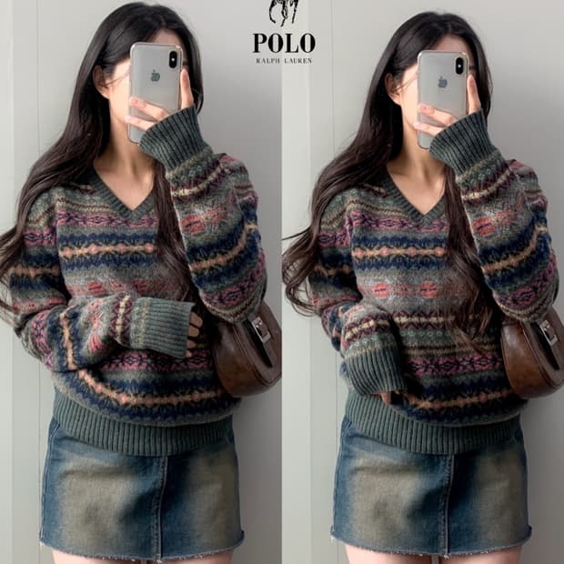 폴로 페어아일 니트