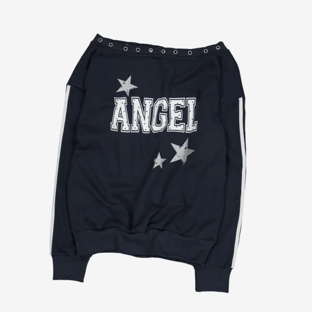 셋업이엑스이 아일렛 엔젤 맨투맨 네이비