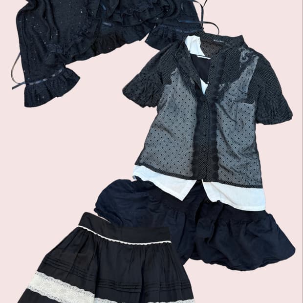 𖤐블랙 레이스 모리 set𖤐