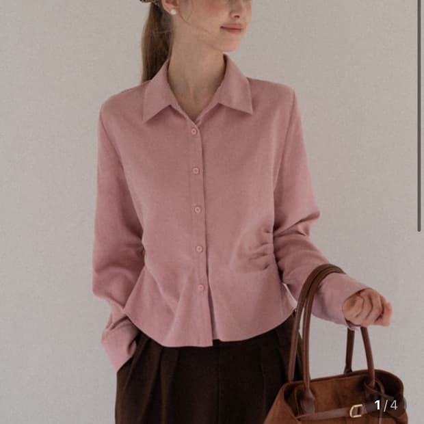 EGGKA 에그카 핑크 셔츠 