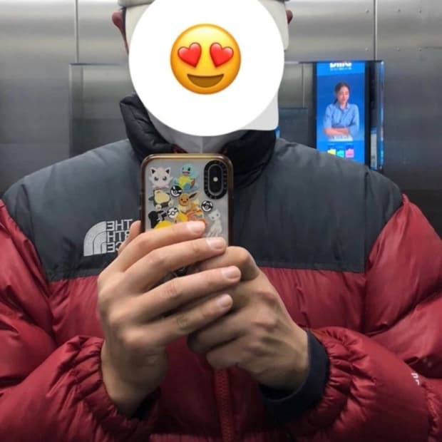 노스페이스 눕시 빨간색