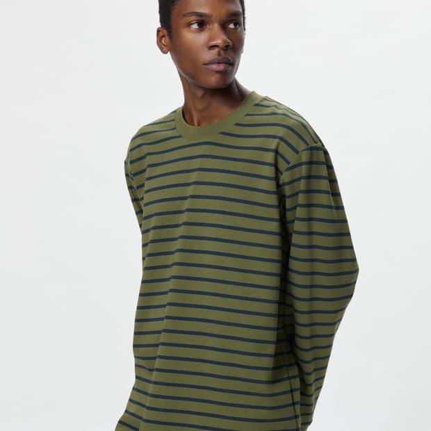 유니클로 AIRism코튼스트라이프T 2벌