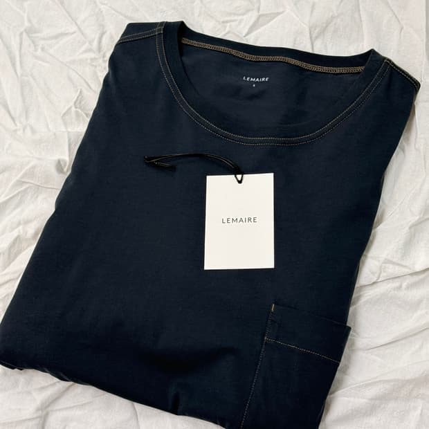 르메르 롱슬리브 티셔츠 미드나잇 블루 s