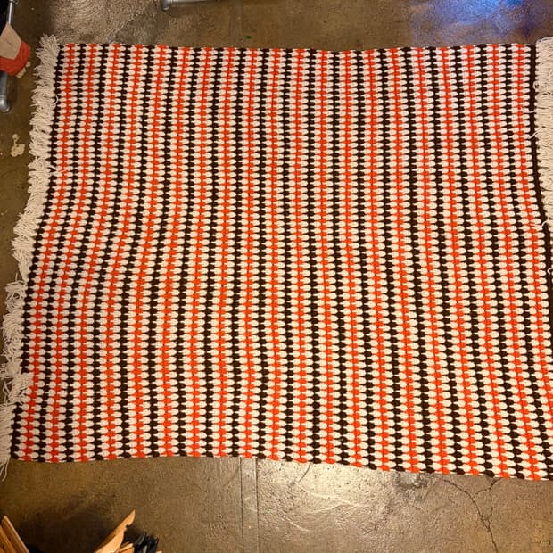 90s USA 니트 카페트 러그 매트