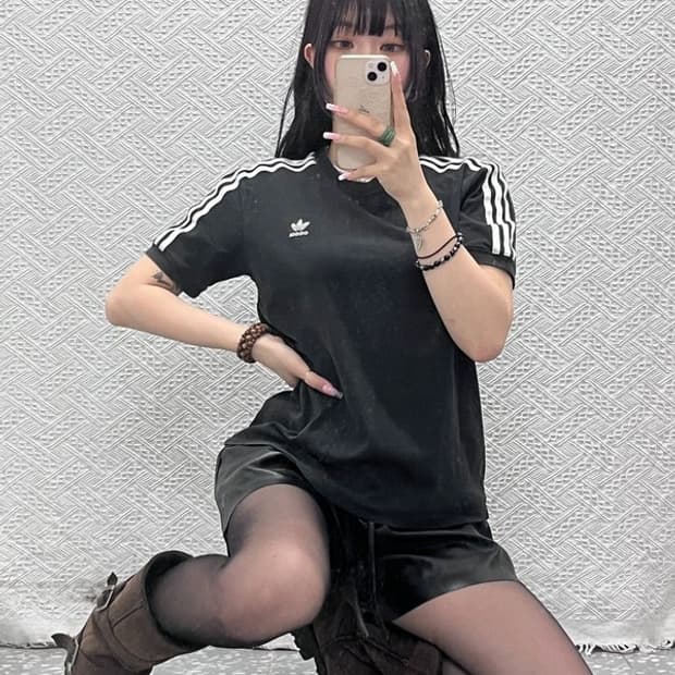 아디다스 캐주얼 스포티 3S 트레포일 반팔티 M C12290
