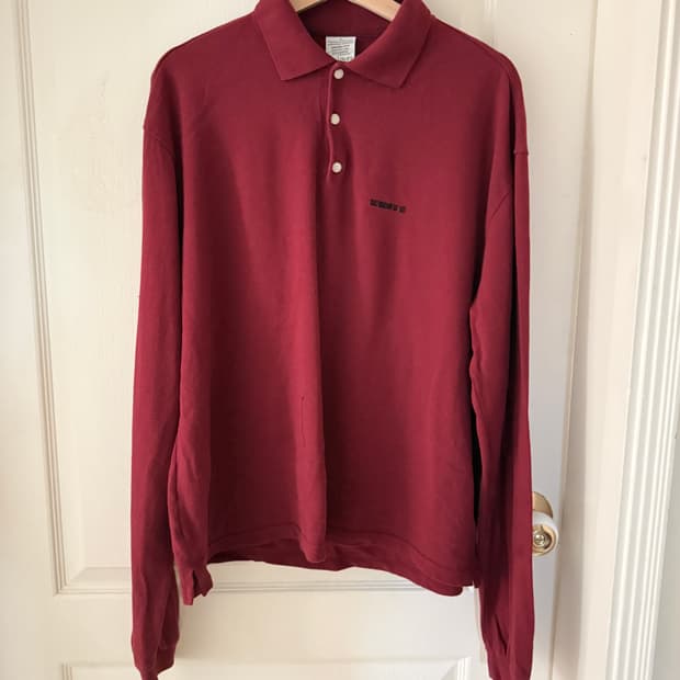 STU  PK 폴로 셔츠 버건디 긴팔