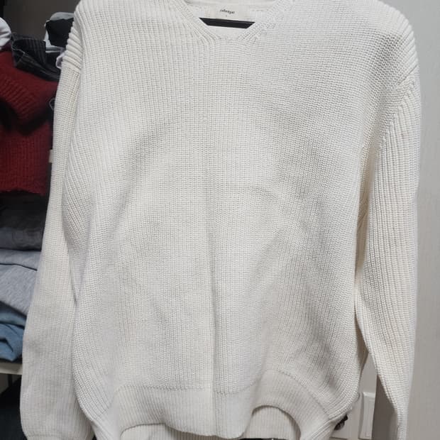 파브레가 헤비 코튼 브이넥 니트