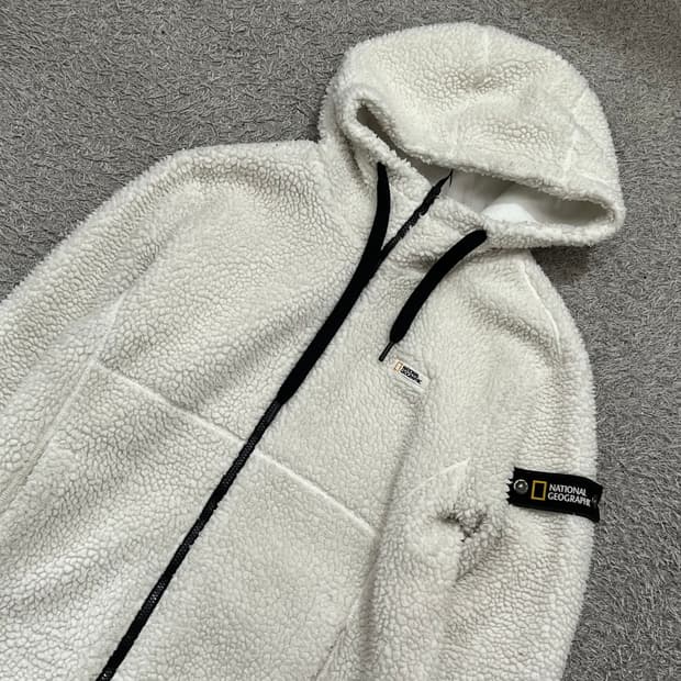 [95-100] 내셔널지오그래픽 양털 후드집업