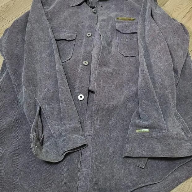 스컬프터 19SS 피그먼트 워시 셔츠 (퍼플)