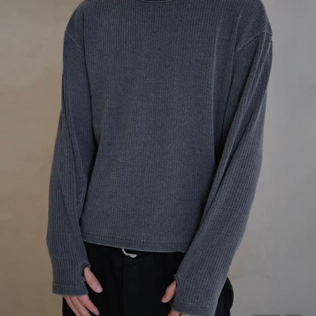 [0] 다이브인 패플서 립 롱슬리브 다크 그레이