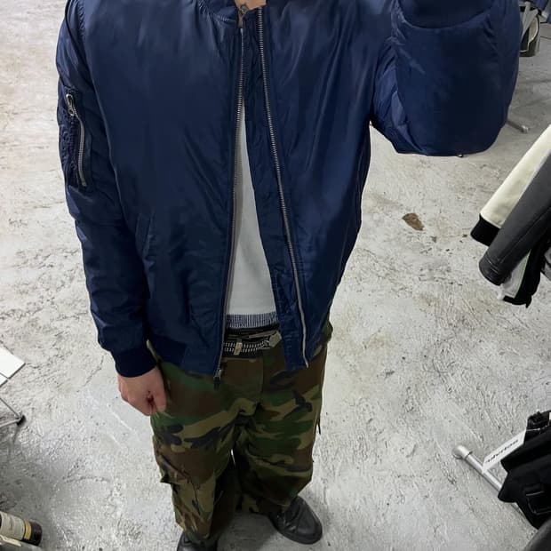 real standard ma-1 bomber jacket