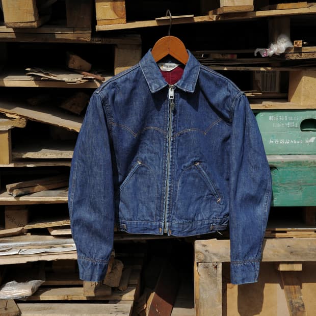 60s Key Imperial 웨스턴 요크 데님 워크 자켓