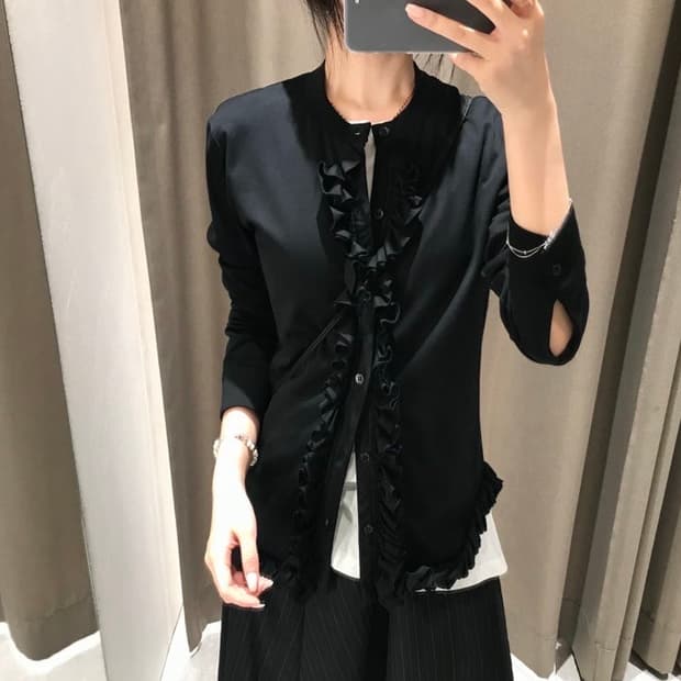 Noir Kei Ninomiya ruffle cardigan S
