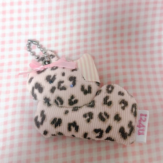 124u 작은냥이들 keyring 레오파드 호피 갸루고양이 키링 히메갸루