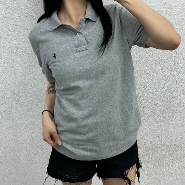 폴로 랄프로렌 네이비포니 그레이 pk반팔 L