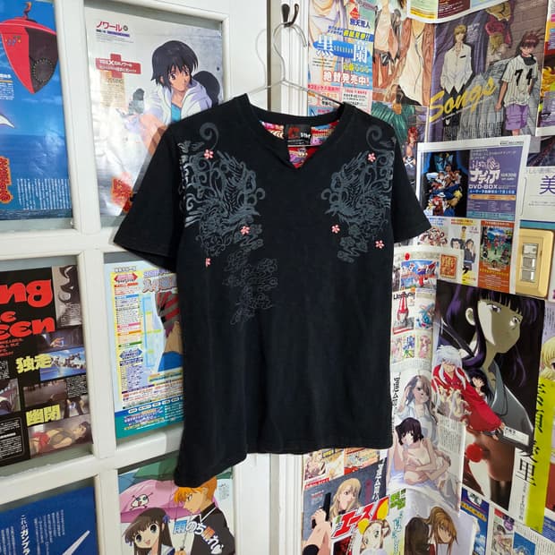 JPN 오리엔탈 꽃자수 반팔