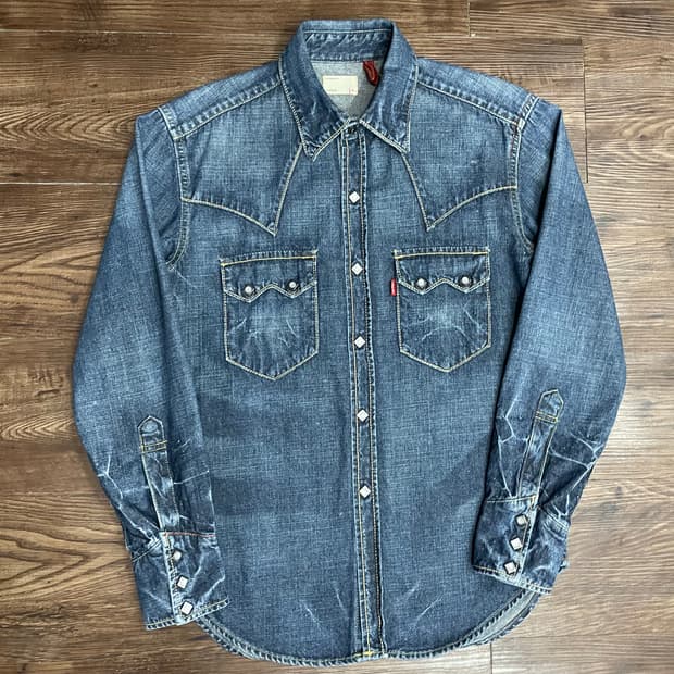 00s 리바이스 redloop 웨스턴 데님 셔츠