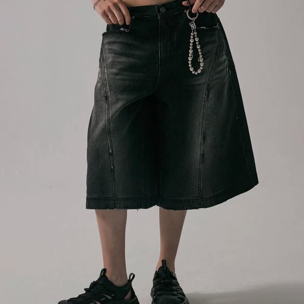 트리밍버드 데님 반바지 팬츠 (버뮤다)