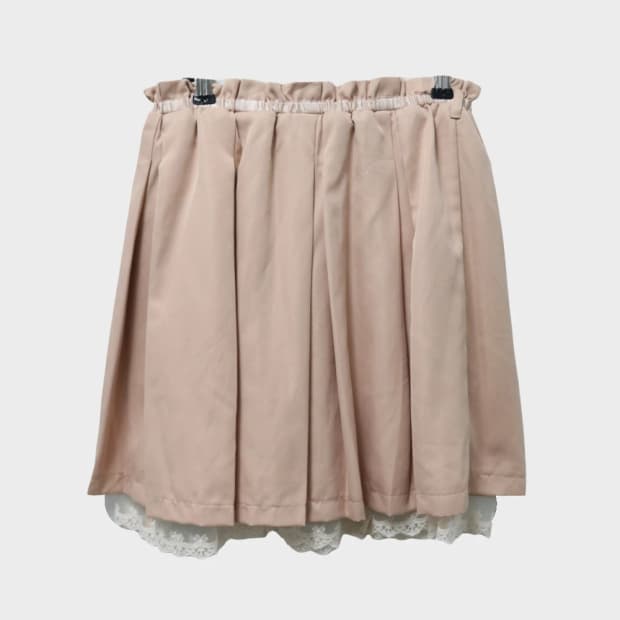 ARROW 딸기우유 레이스 플리츠 스커트 61755