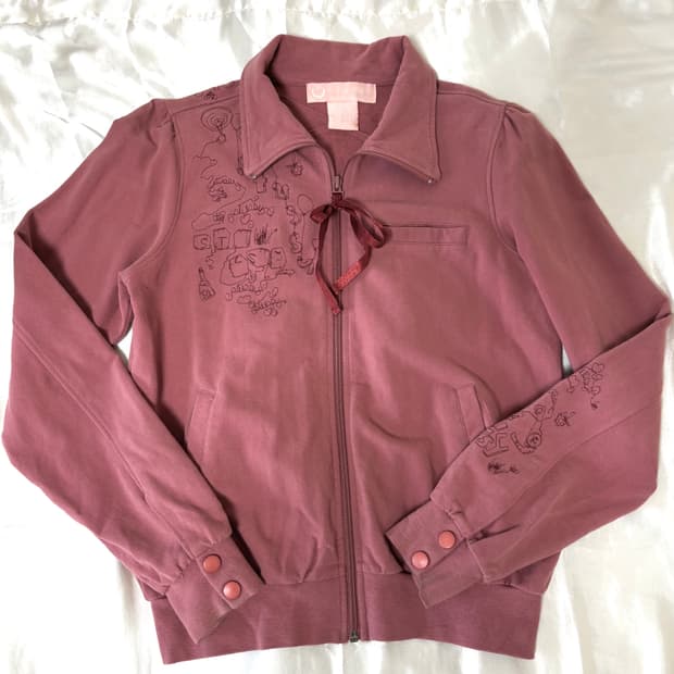 스투시 자수 코튼 집업